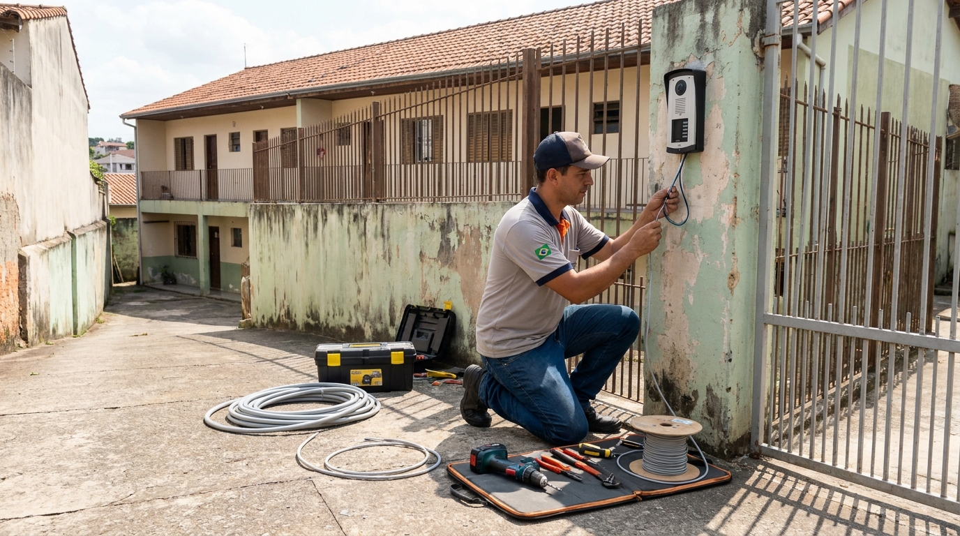 Instalação de porteiro eletrônico em Palhoça‑SC