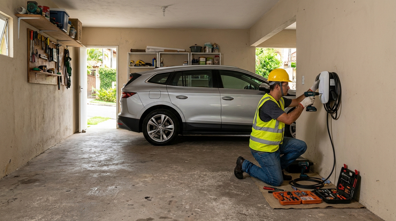 Instalação em garagem ou condomínio em Palhoça‑SC